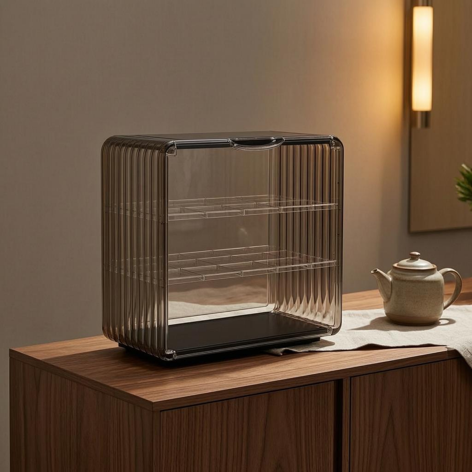 Acrylic Cup Storage Rack Trans - Display Case Acrylic avaliação e preço