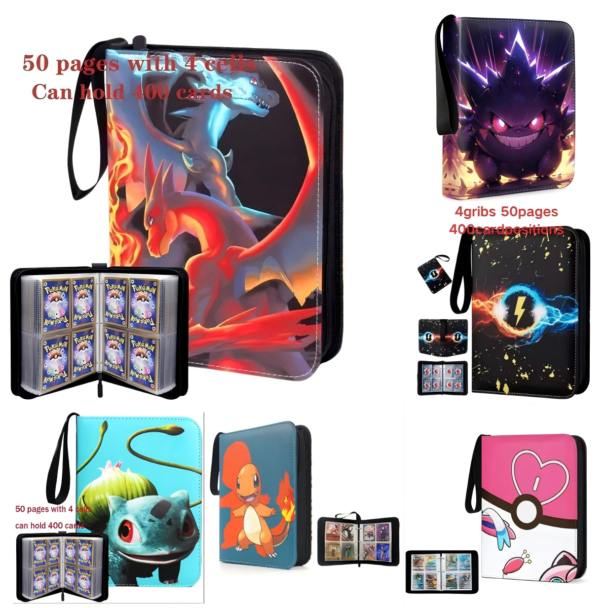 Charizard Gengar Pikachu Card  - Trading Card Binder avaliação e preço