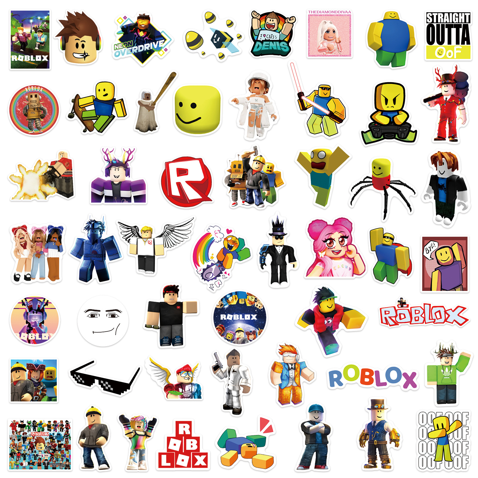 50pcs Roblox Unique Waterproof - Vinyl Figure Blank avaliação e preço