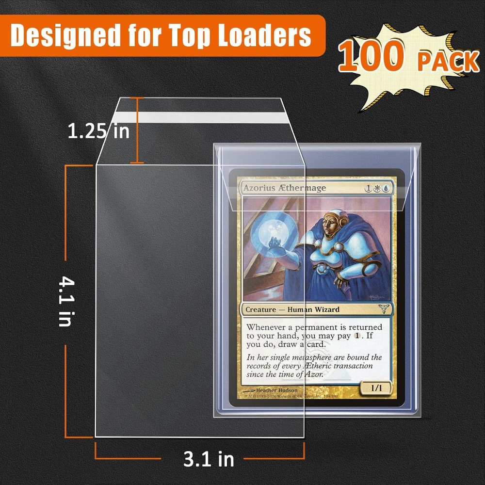 100 Pack Top Loader Sleeves, U - Card Top Loader avaliação e preço