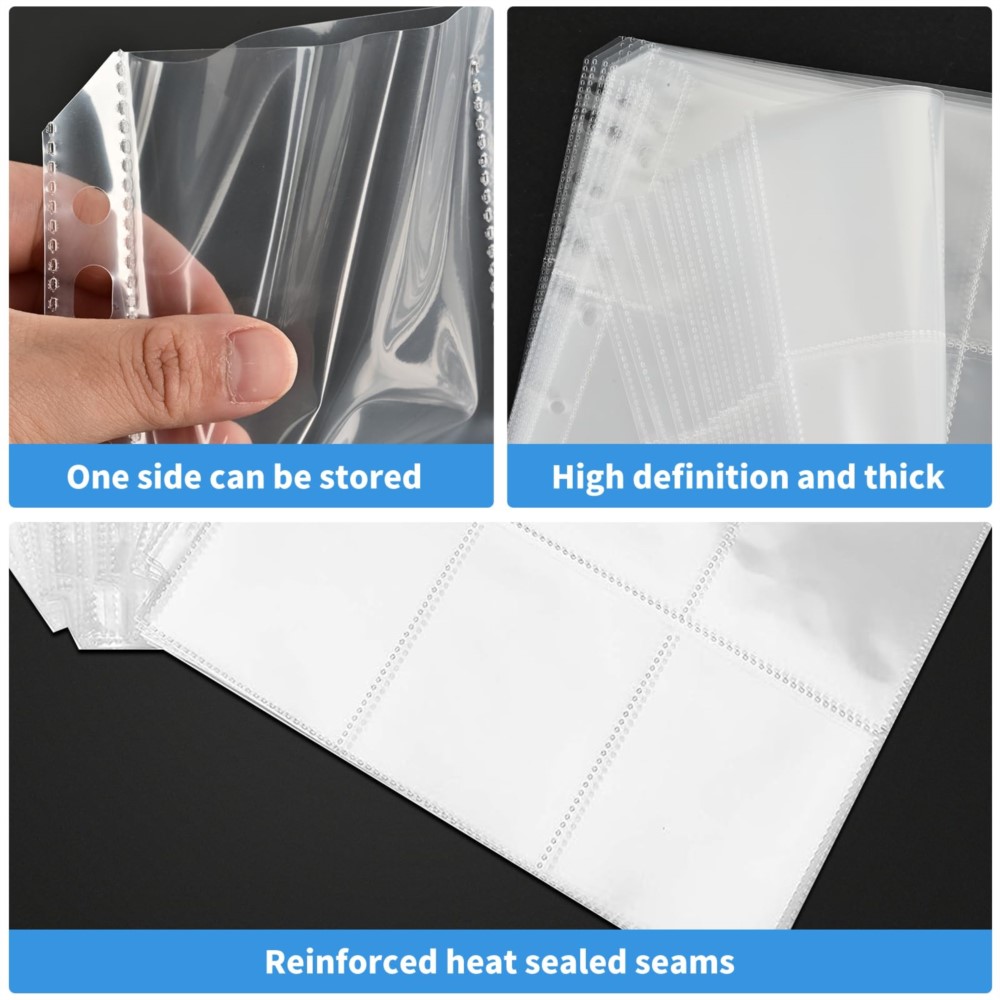 50 Sheets 9 Pocket Single Side - Trading Card Binder avaliação e preço