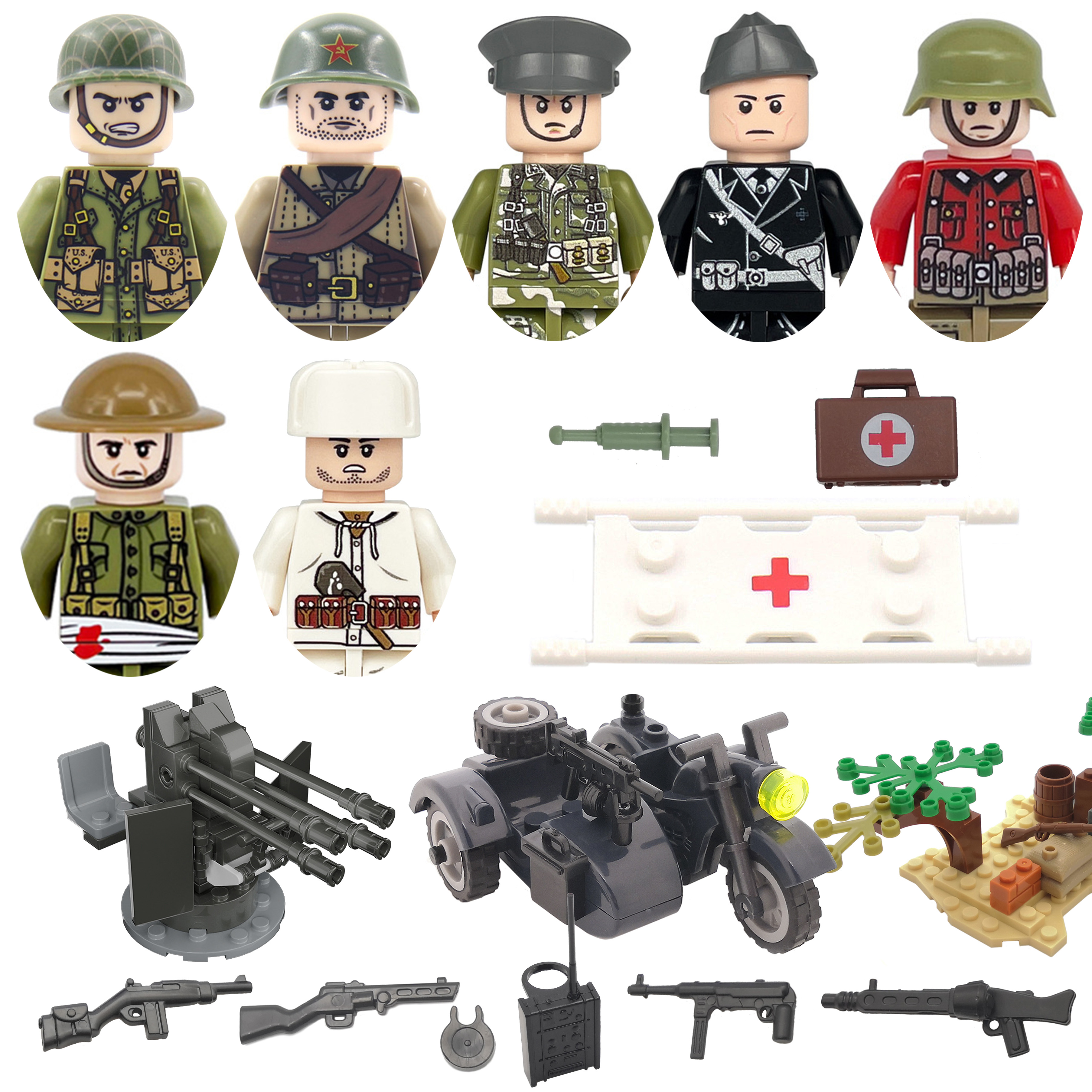 DIY WW2 Infantry Medical Corp  - Lego Minifigure Holder avaliação e preço