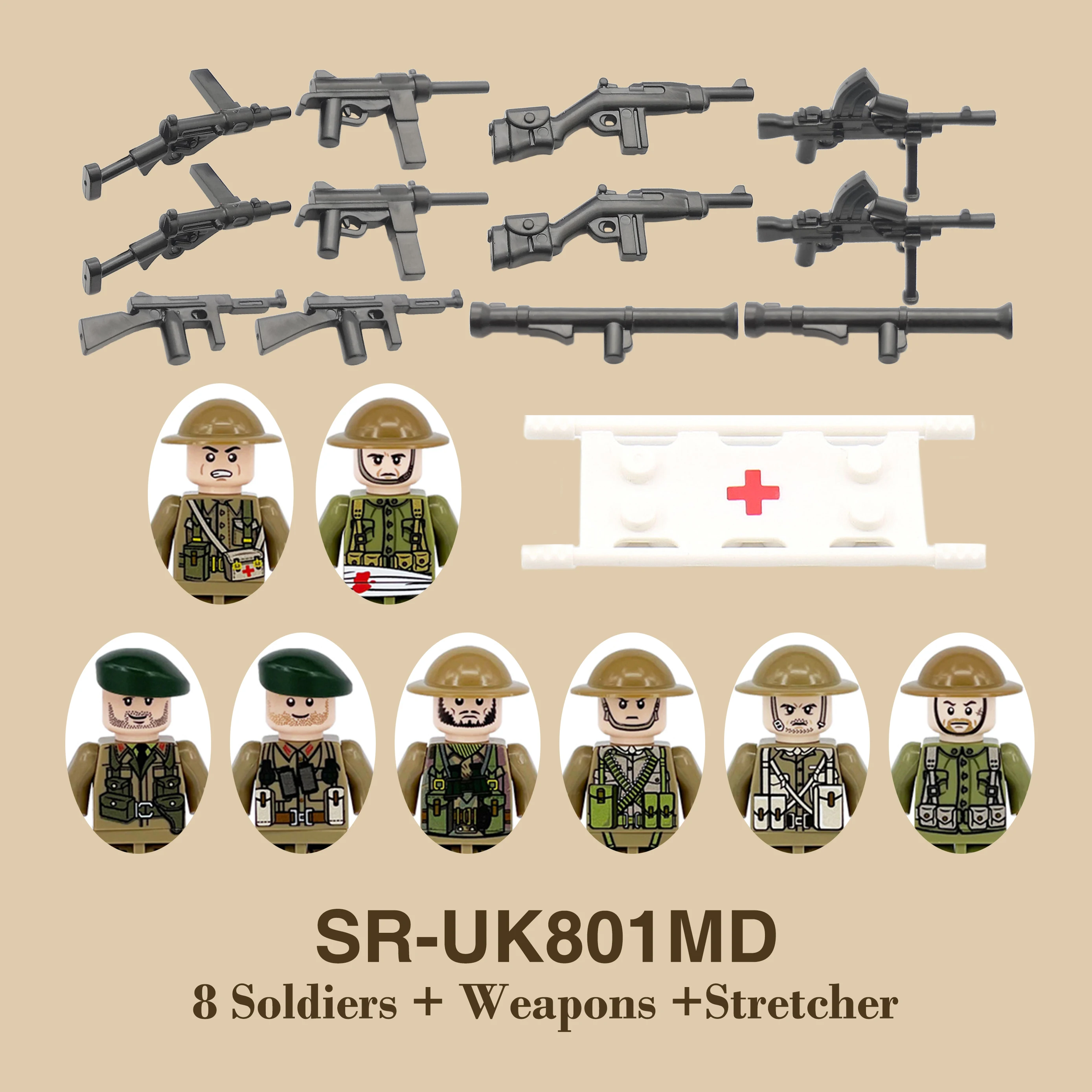 DIY WW2 Infantry Medical Corp  - Lego Minifigure Holder avaliação e preço