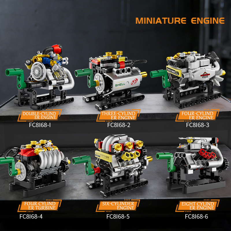 Mini Engine 2/3/4/6/8 Cylinder - Building Block Mini avaliação e preço