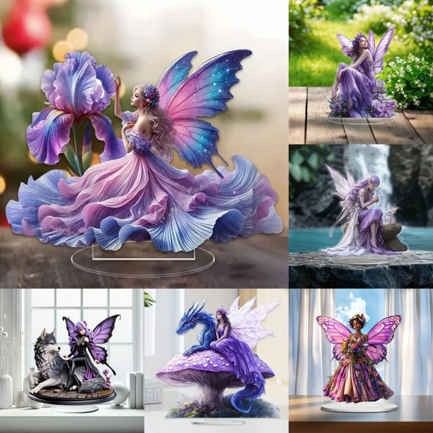 Fairy Statue,2D Flat Acrylic P - Display Case Acrylic avaliação e preço