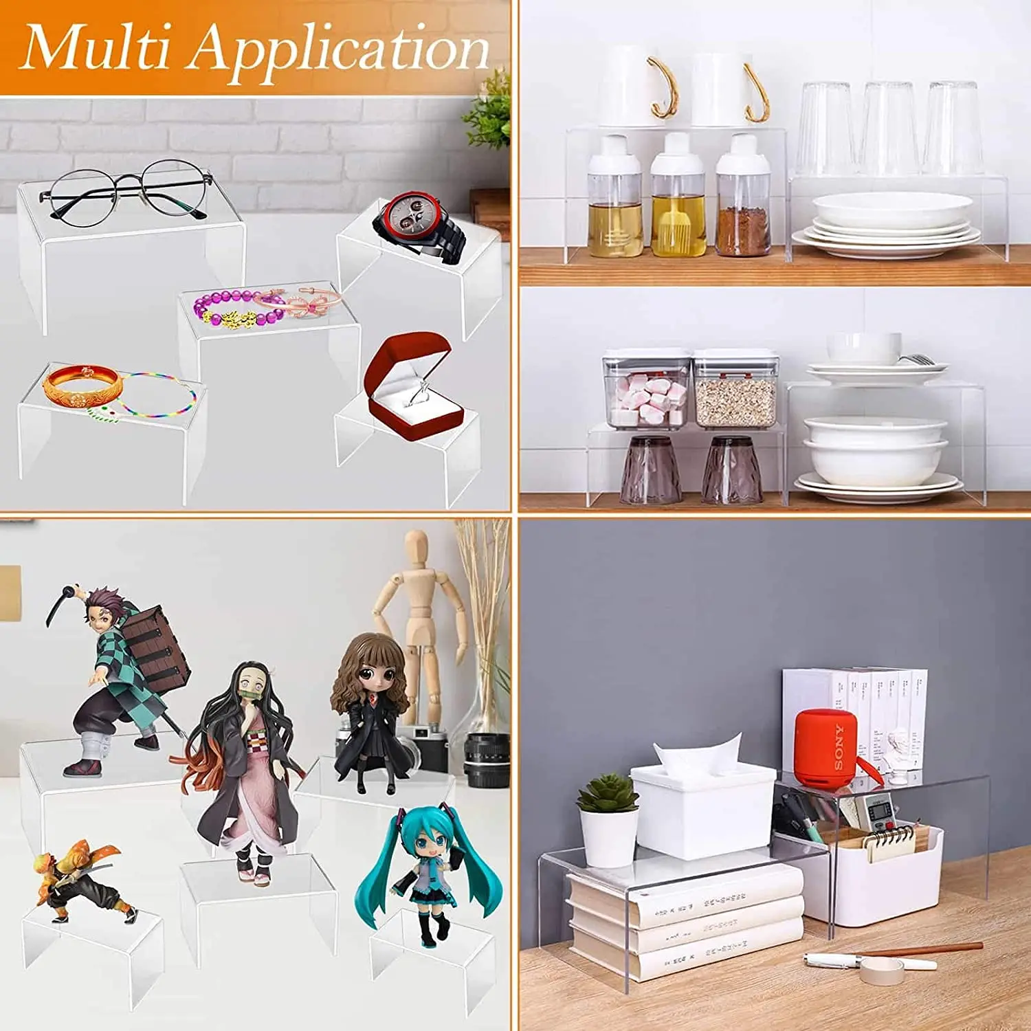 U Shape Acrylic Display Riser  - Pop Display Shelf avaliação e preço