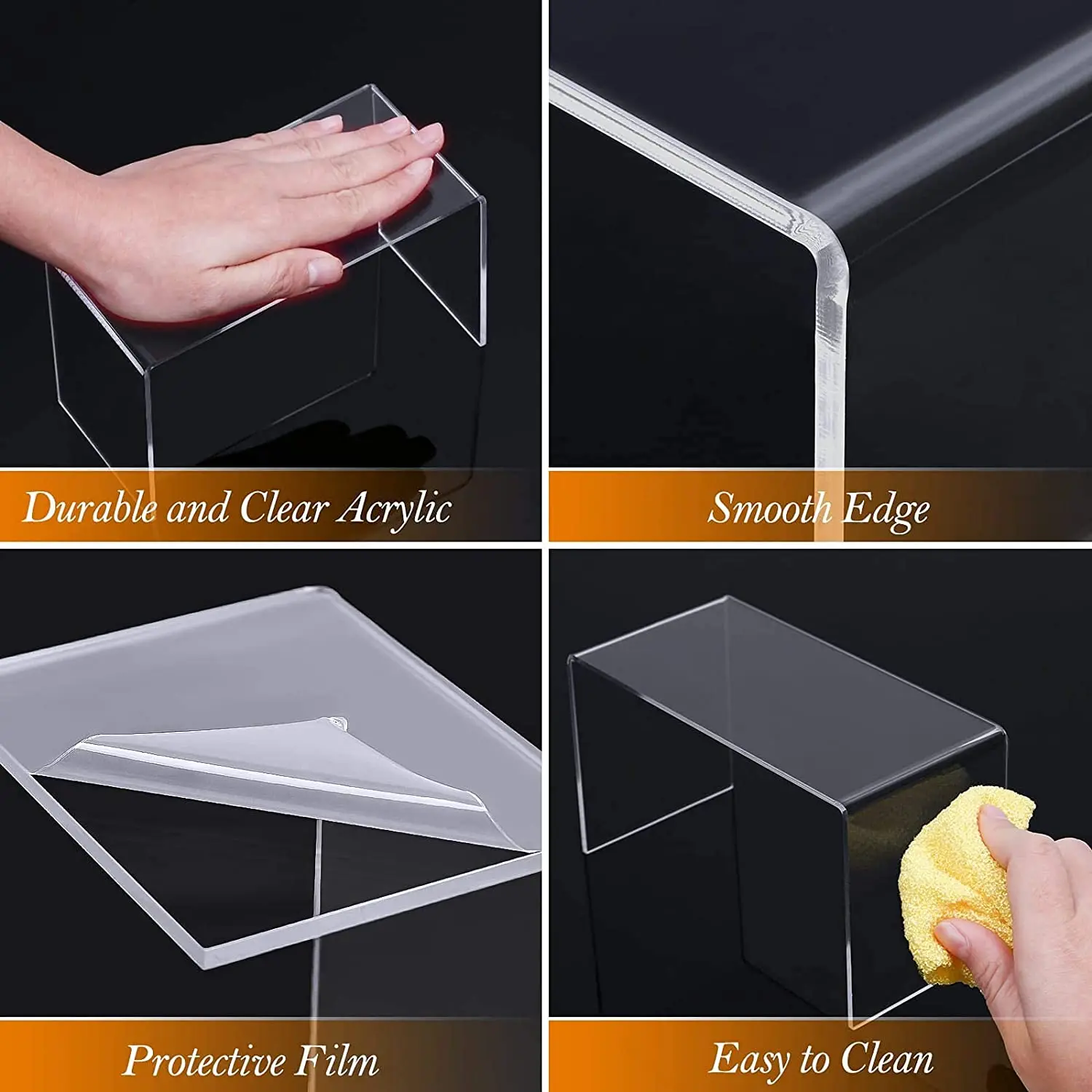 U Shape Acrylic Display Riser  - Pop Display Shelf avaliação e preço