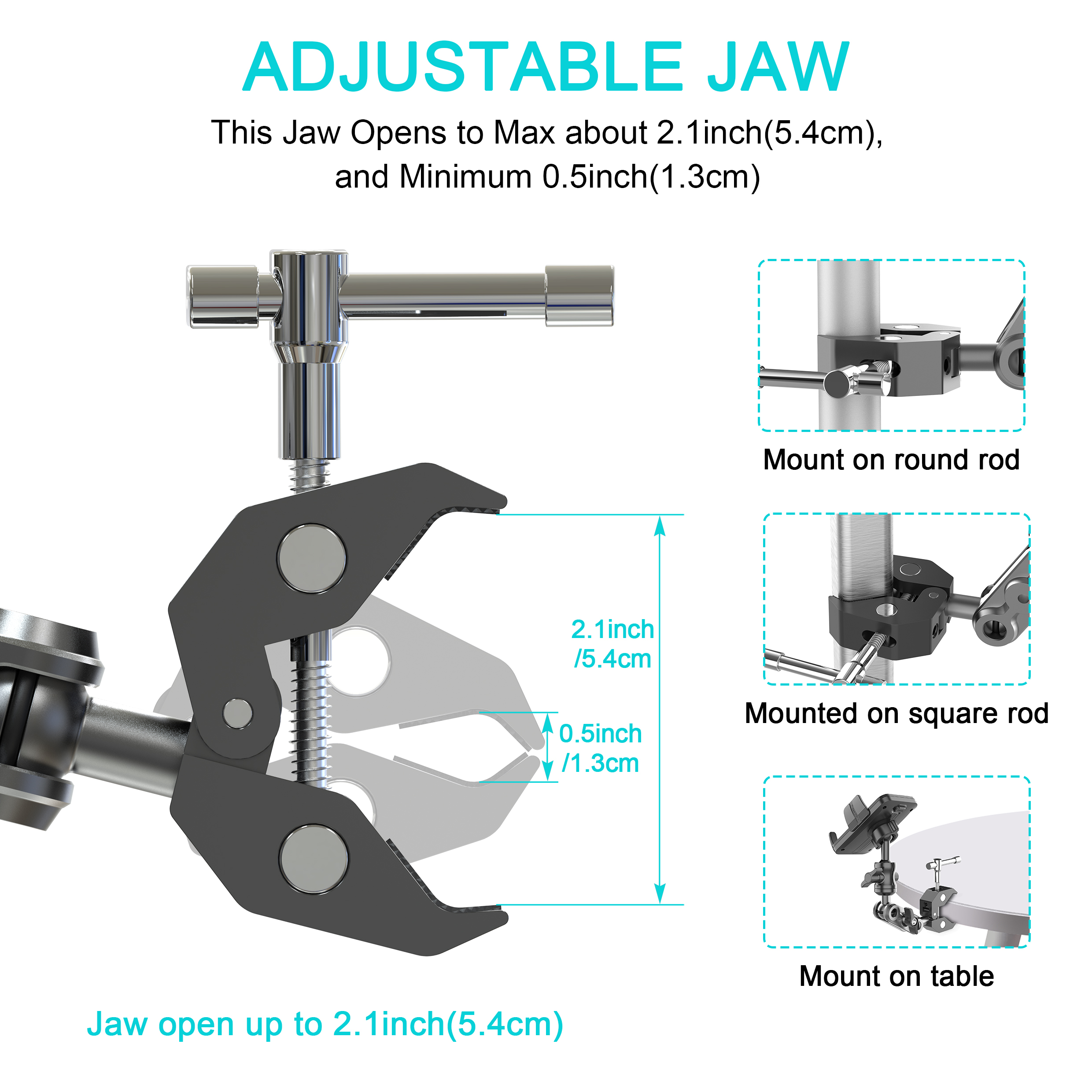 Phone Holder with Super Clamp  - Pop Display Shelf avaliação e preço