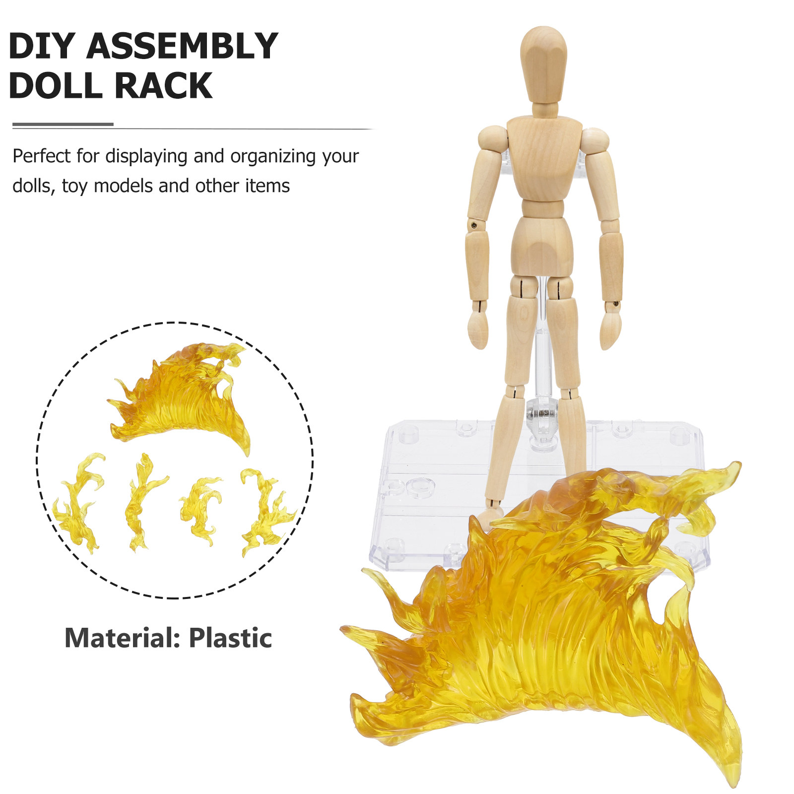 1Set Flame Effect Action Figur - Action Figure Stand avaliação e preço