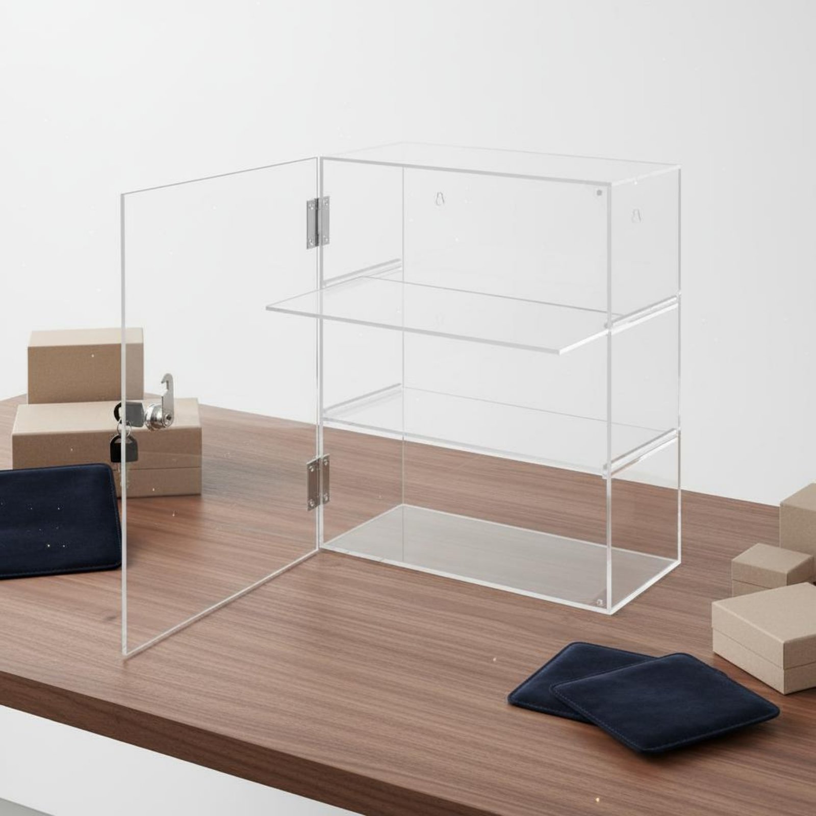 Locking Acrylic Display Case L - Display Case Acrylic avaliação e preço