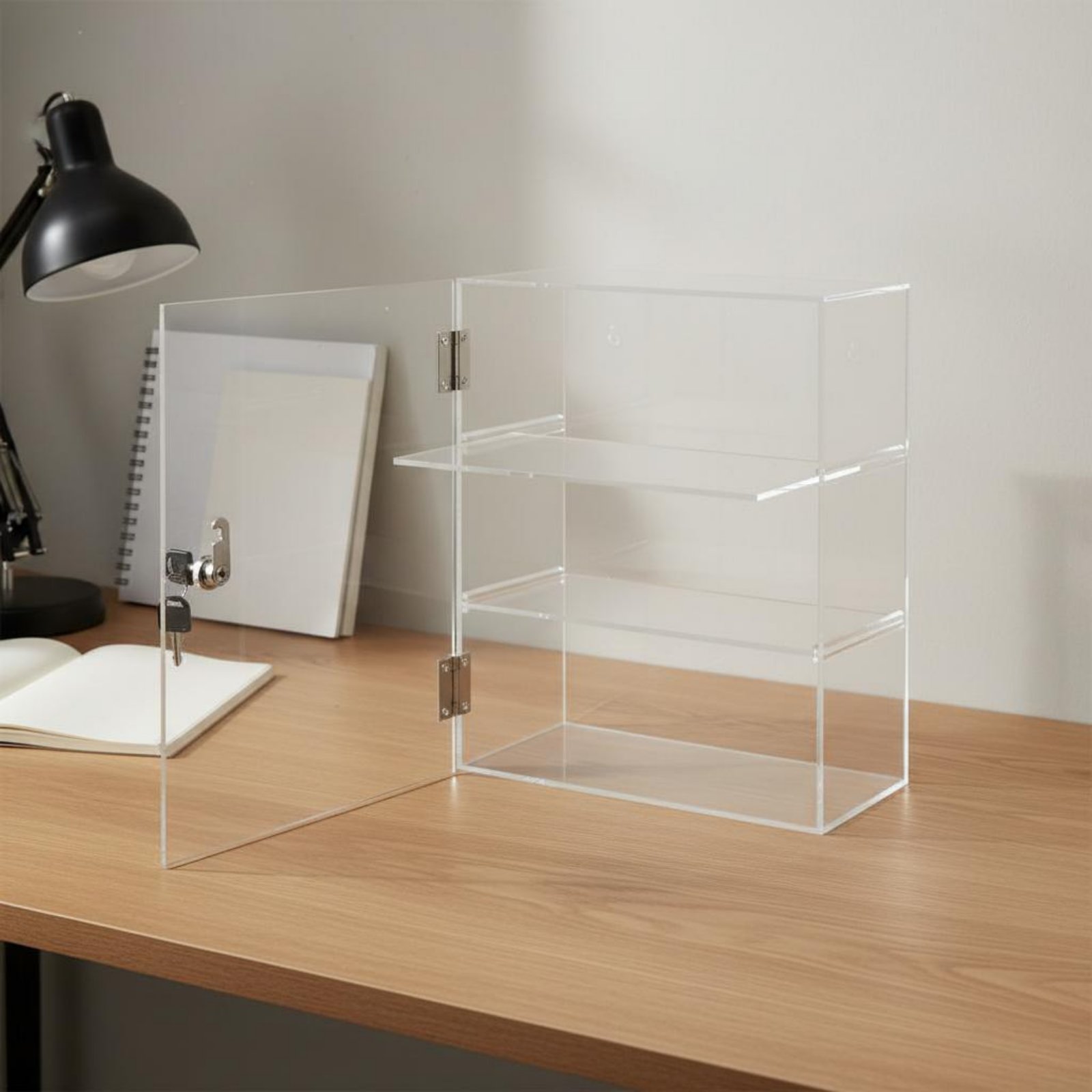 Locking Acrylic Display Case L - Display Case Acrylic avaliação e preço