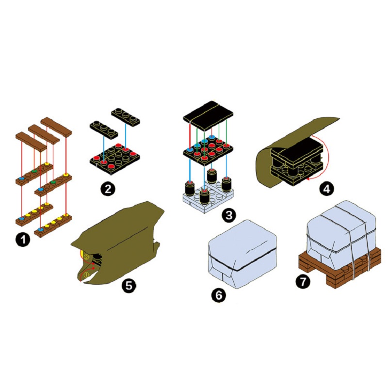 WW2 Military Air Drop Crate Bu - Lego Minifigure Holder avaliação e preço